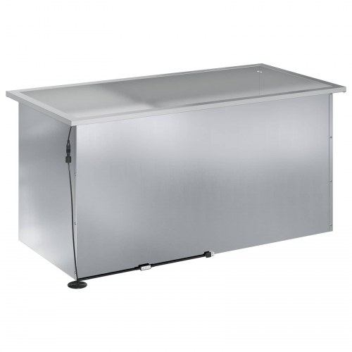 Plantekasse med LED - 2 stk., sølv, 50 x 100 x 48 cm