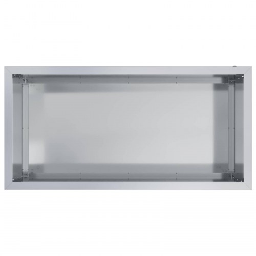 Plantekasse med LED - 2 stk., sølv, 50 x 100 x 48 cm