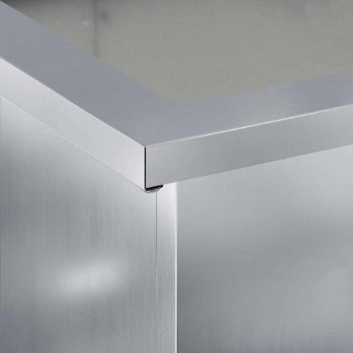 Plantekasse med LED - 2 stk., sølv, 50 x 100 x 48 cm