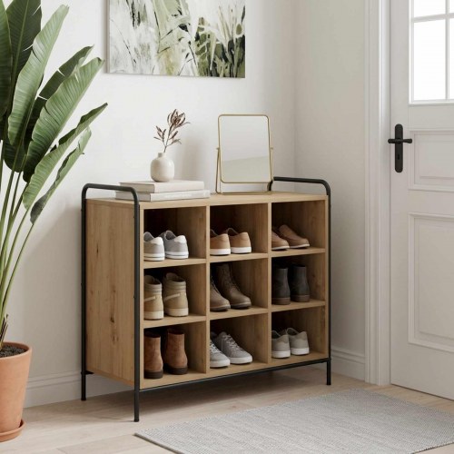 Skoskab i Artisan-eg 85 x 39,5 x 75 cm