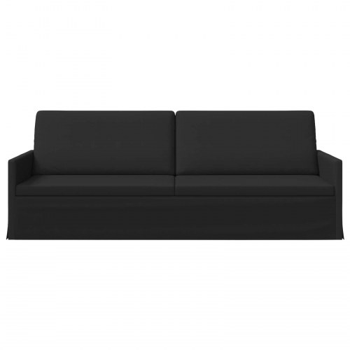 3-personers sofa i sort stof - 220 x 81 x 82 cm