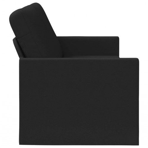 3-personers sofa i sort stof - 220 x 81 x 82 cm
