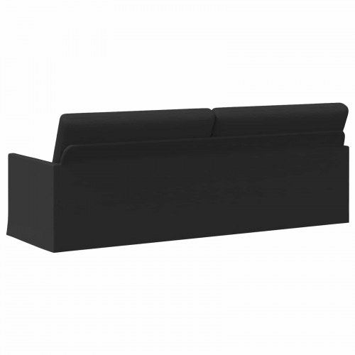 3-personers sofa i sort stof - 220 x 81 x 82 cm