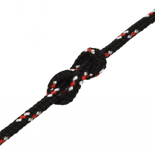 Universaltov 5 mm 25 m - sort og rød PP