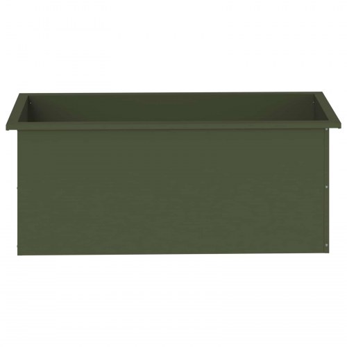 Plantekasse med LED - olivengrøn 40 x 100 x 40 cm