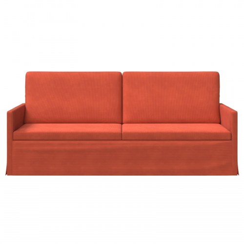 3-personers sofa rød orange 190 x 81 x 82 cm