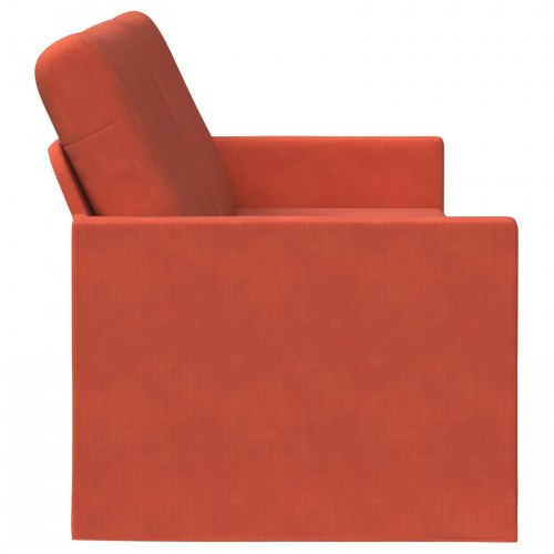 3-personers sofa rød orange 190 x 81 x 82 cm