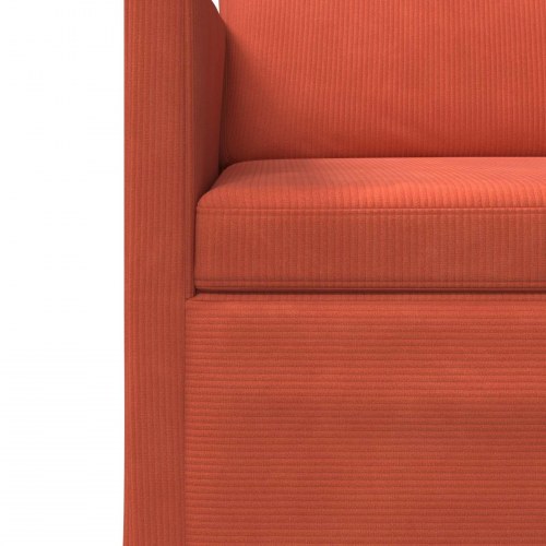 3-personers sofa rød orange 190 x 81 x 82 cm