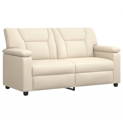 2-personers sofa i kunstlæder - cremefarvet, 171 x 85 x 93 cm