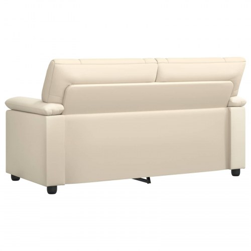 2-personers sofa i kunstlæder - cremefarvet, 171 x 85 x 93 cm