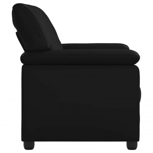 2-personers sofa i sort kunstlæder - 171 x 85 x 93 cm
