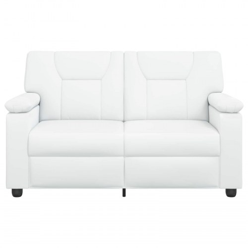 2-personers sofa i hvid kunstlæder - 151 x 85 x 93 cm