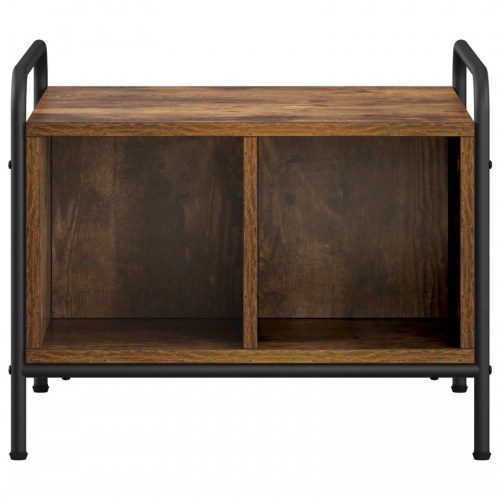 Sofabord i røget eg med opbevaring - 50 x 49 x 41 cm