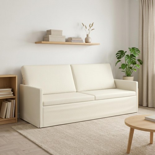3-personers sofa cremefarvet 190 x 81 x 82 cm