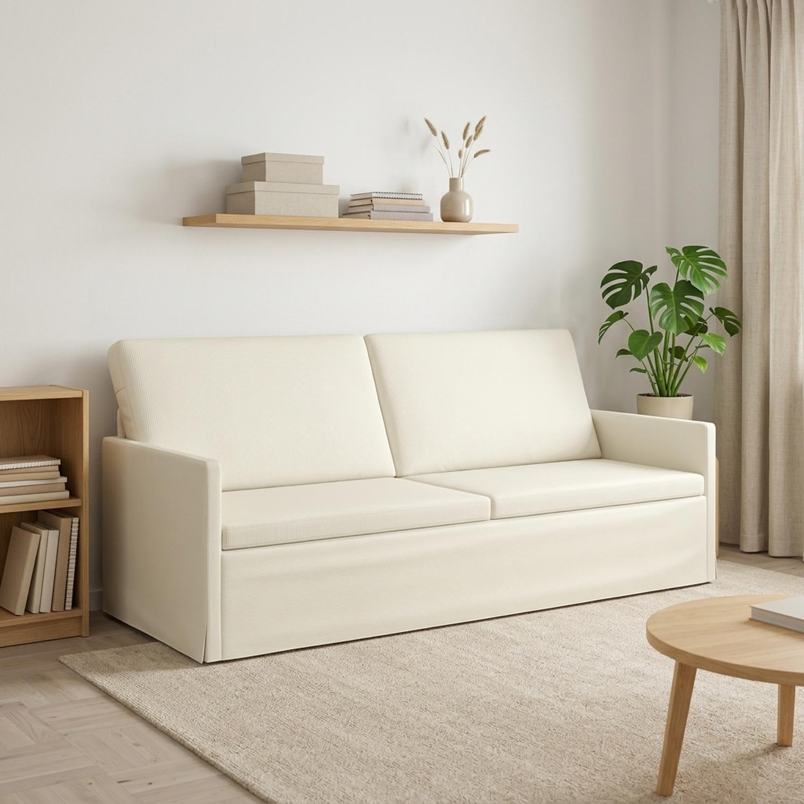 3-personers sofa cremefarvet 190 x 81 x 82 cm