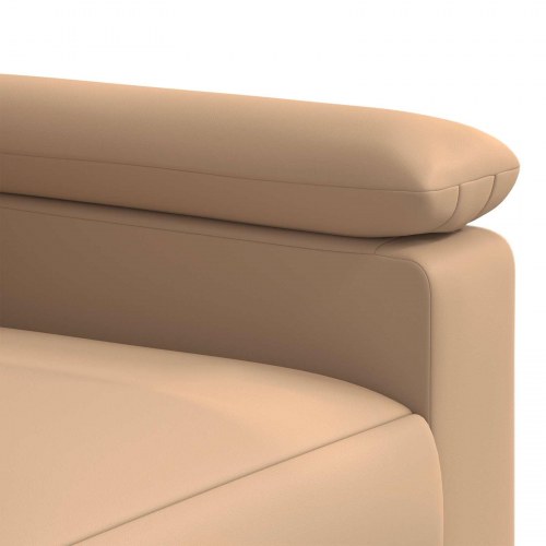 2-personers sofa i kunstlæder - cappuccino