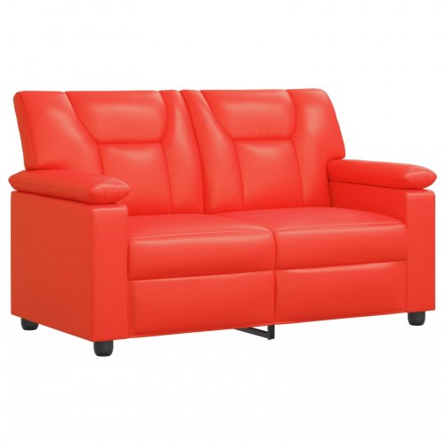 2-personers sofa i rød kunstlæder - 151 x 85 x 93 cm
