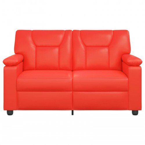 2-personers sofa i rød kunstlæder - 151 x 85 x 93 cm