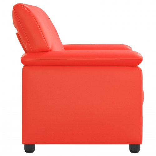 2-personers sofa i rød kunstlæder - 151 x 85 x 93 cm