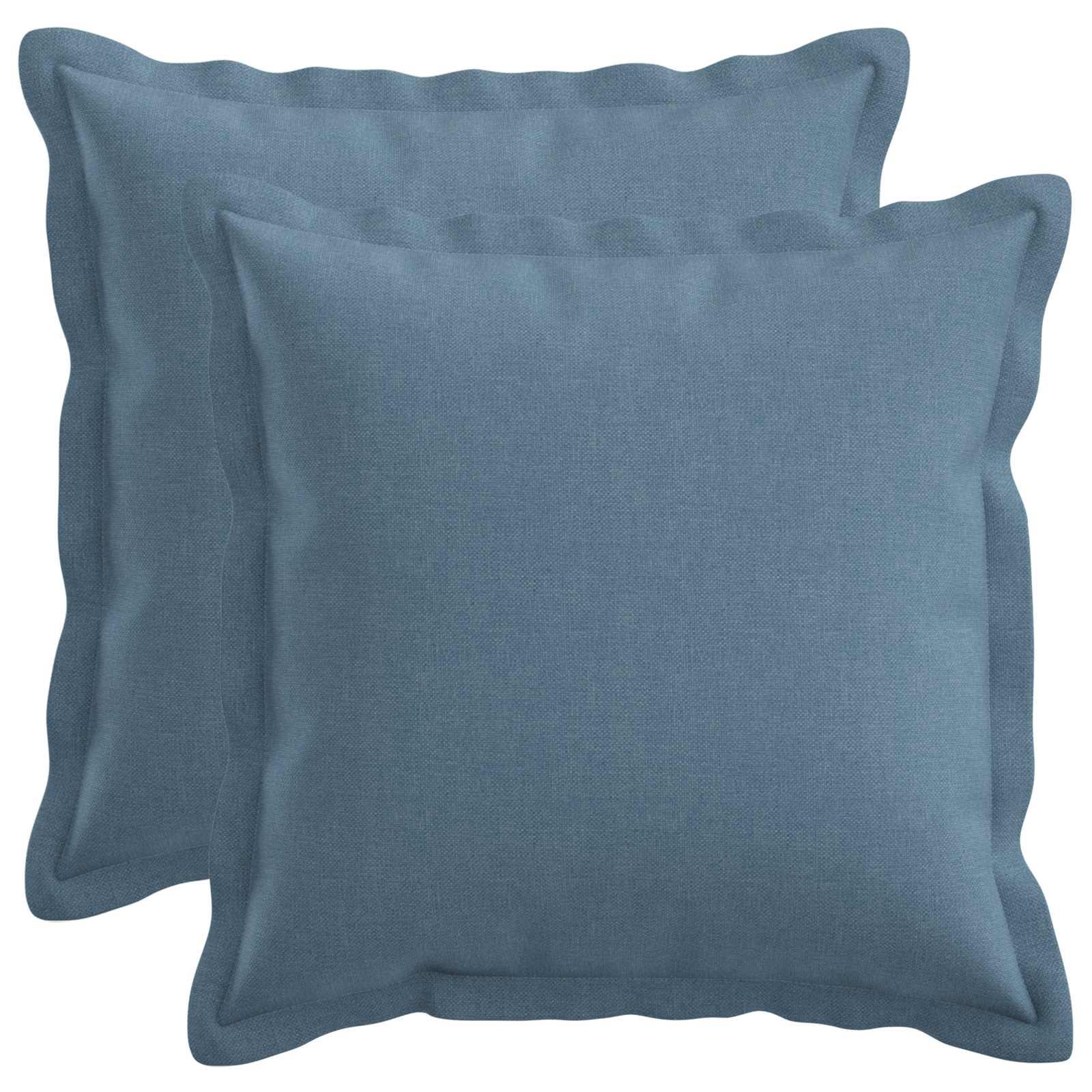 vidaXL Pudebetræk 2 stk. HOUTEN Jeans blå 40 x 40 cm Faux Linned