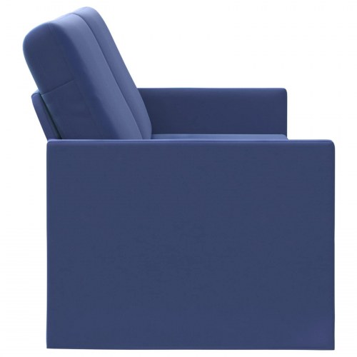 3-personers sofa i velour - Politi blå, 190 x 81 x 82 cm