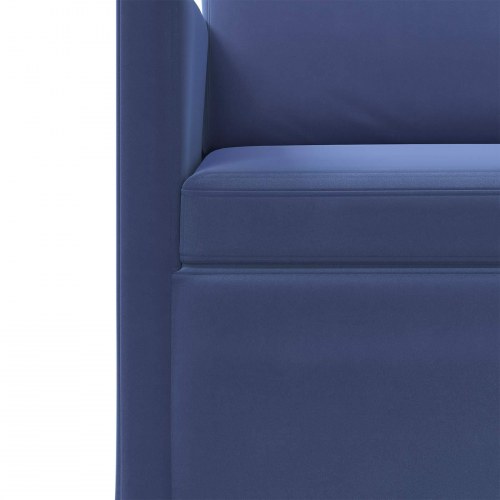 3-personers sofa i velour - Politi blå, 190 x 81 x 82 cm