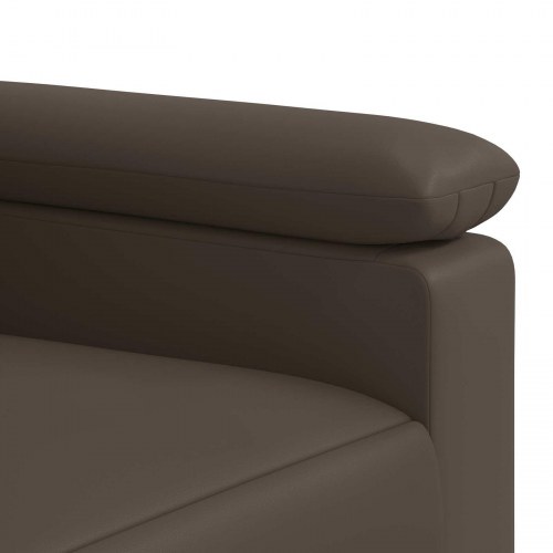 2-personers sofa i grå kunstlæder - 151 x 85 x 93 cm