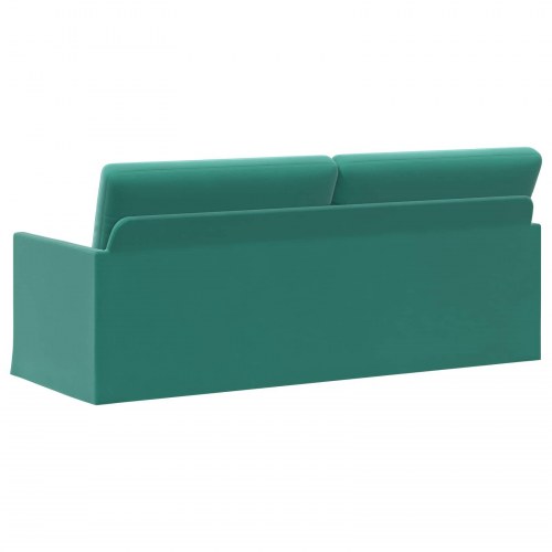3-personers sofa i turkis velour - 190 x 81 x 82 cm