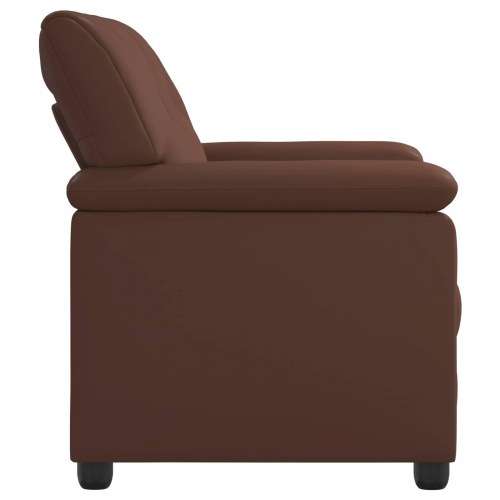 2-personers sofa i kunstlæder - brun 151 x 85 x 93 cm