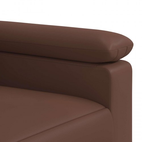 2-personers sofa i kunstlæder - brun 151 x 85 x 93 cm