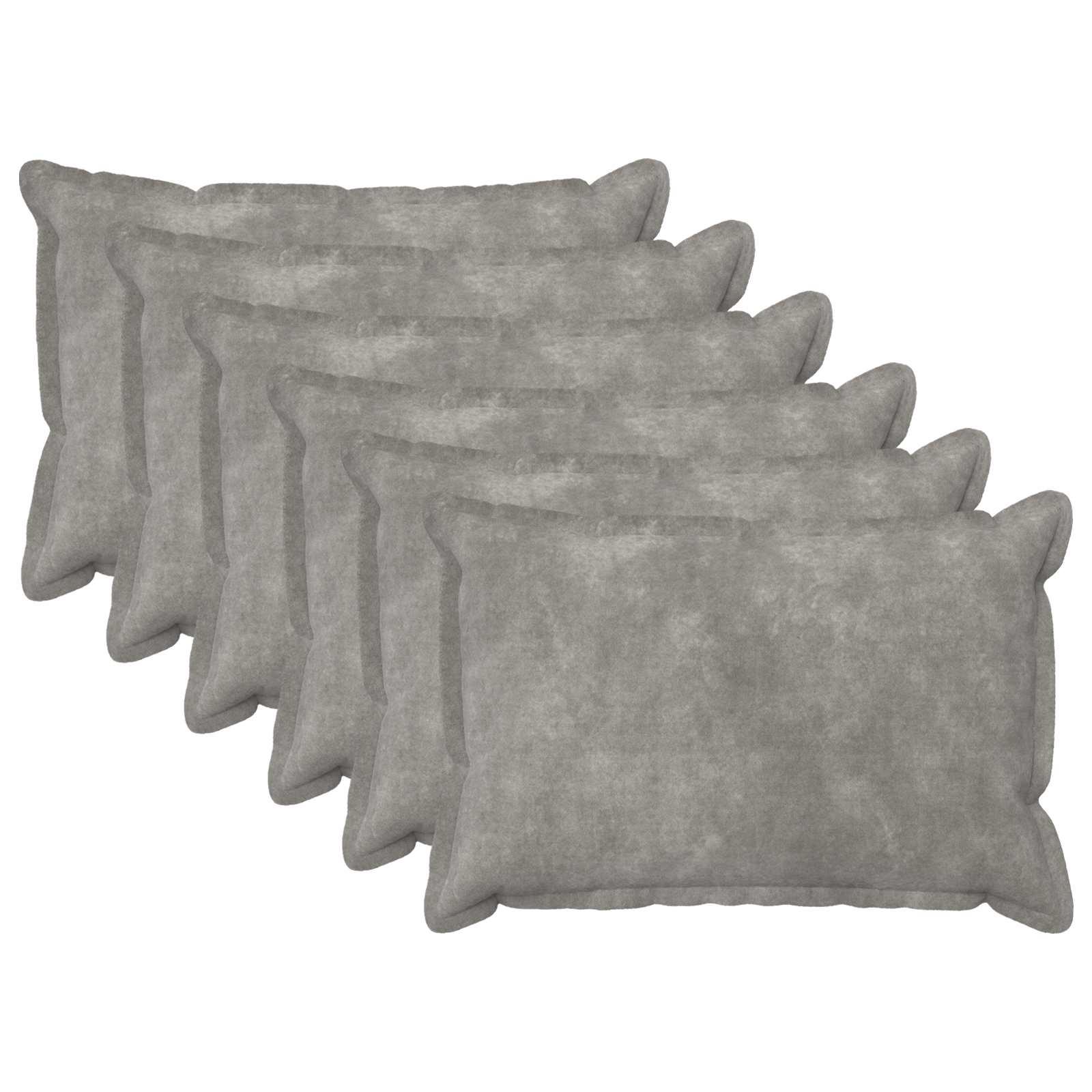 Pudebetræk HOUTEN lysegrå 30 x 50 cm mikrofiber fleece - 6 stk.