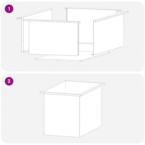 Plantekasse med LED - hvid 50 x 80 x 48 cm