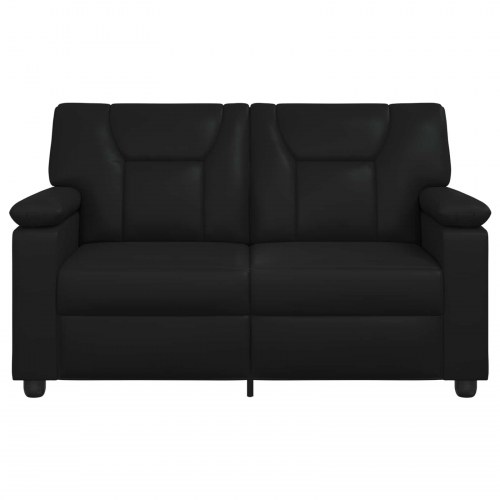 2-personers sofa i sort kunstlæder - 151 x 85 x 93 cm