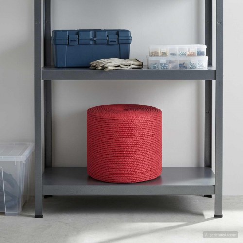 Jutereb 14 mm - rød, 100% tossa jute