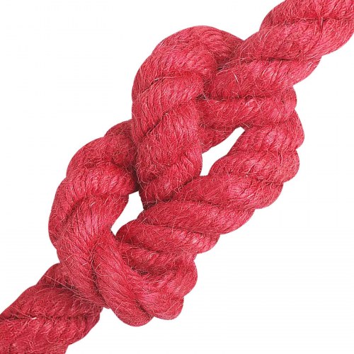 Jutereb 14 mm - rød, 100% tossa jute