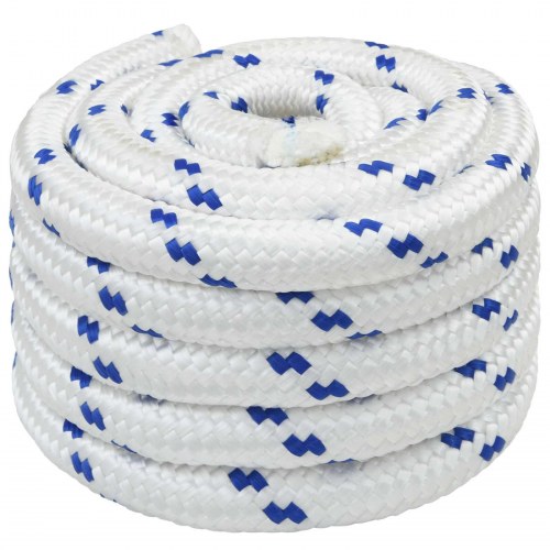 PP-reb 40 mm 5 m - hvid og blå