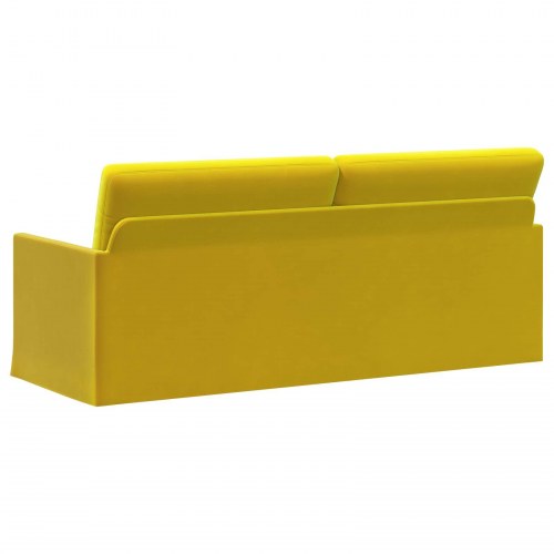 3-personers sofa gul 190 x 81 x 82 cm - velour