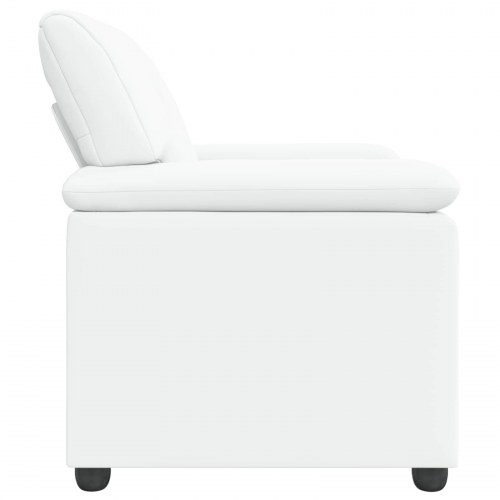 1-personers sofa i kunstlæder - hvid