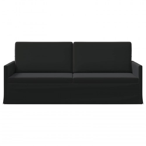 3-personers sofa i sort velour - 190 x 81 x 82 cm