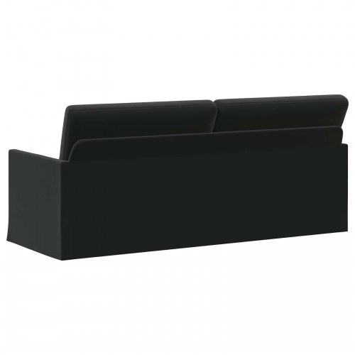 3-personers sofa i sort velour - 190 x 81 x 82 cm