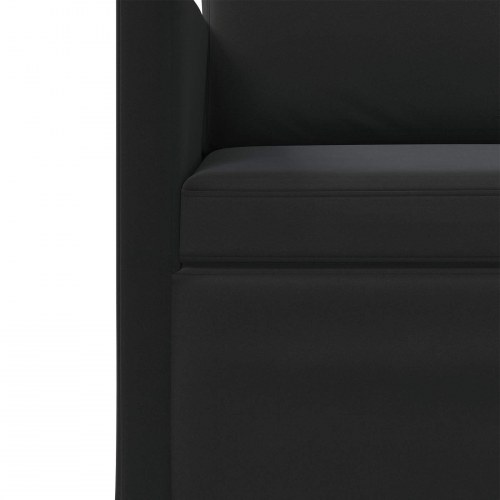 3-personers sofa i sort velour - 190 x 81 x 82 cm