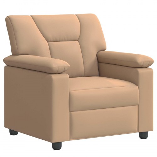 1-personers sofa i kunstlæder - cappuccino, 91 x 85 x 93 cm