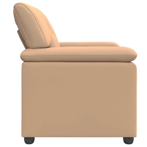 1-personers sofa i kunstlæder - cappuccino, 91 x 85 x 93 cm