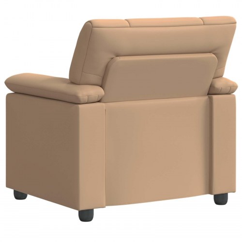 1-personers sofa i kunstlæder - cappuccino, 91 x 85 x 93 cm