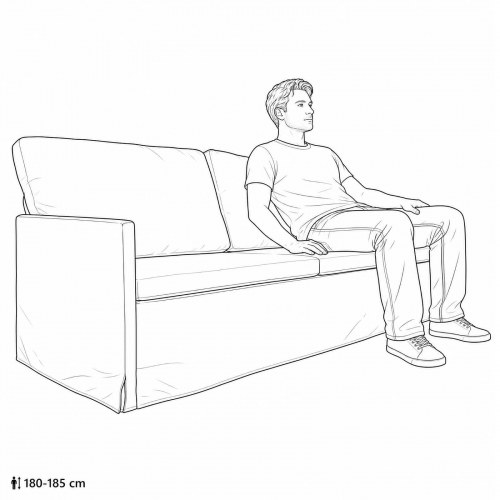 3-personers sofa i velour - vinrød 190 x 81 x 82 cm