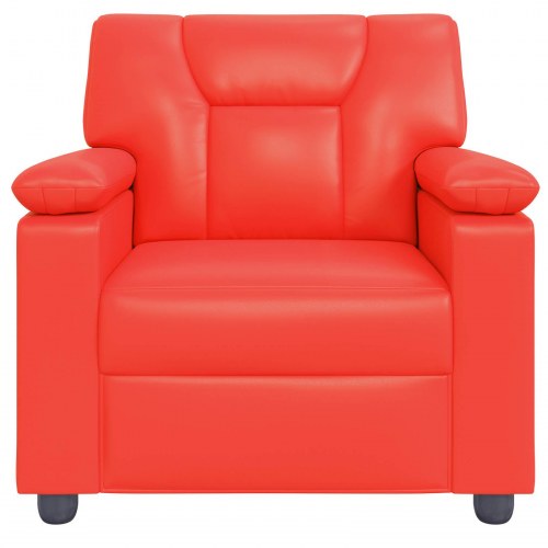 1-personers sofa i kunstlæder - rød, 91 x 85 x 93 cm