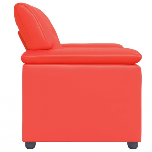 1-personers sofa i kunstlæder - rød, 91 x 85 x 93 cm