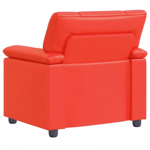 1-personers sofa i kunstlæder - rød, 91 x 85 x 93 cm