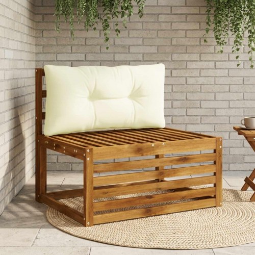 Rygpude PUTTEN - cremefarvet 80 x 40 x 10 cm