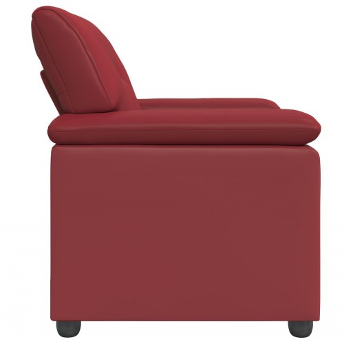 1-personers sofa i kunstlæder - vinrød, 91 x 85 x 93 cm